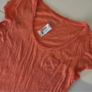 NWT Aeropostale Coral‎ 100% cotton short sleeve shirt Y2K
